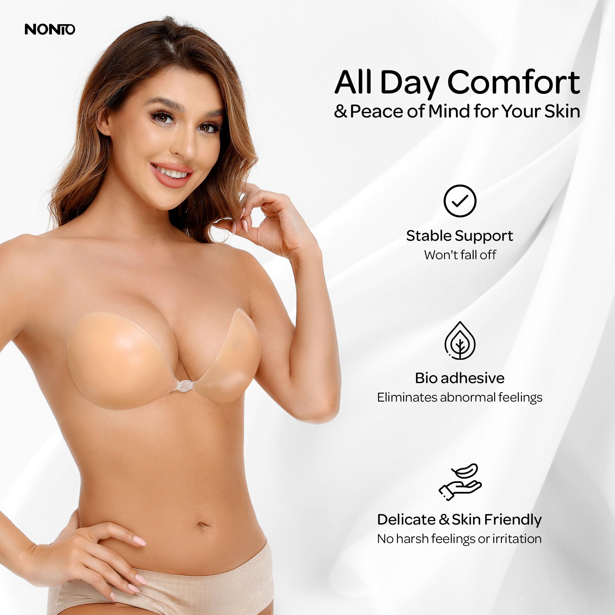 Reggiseno Adesivo Senza Spalli - Push Up Bra Silicone recensione e prezzo
